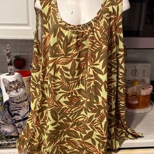 Q womens Woman Within casual sleeveless plus size top 3X